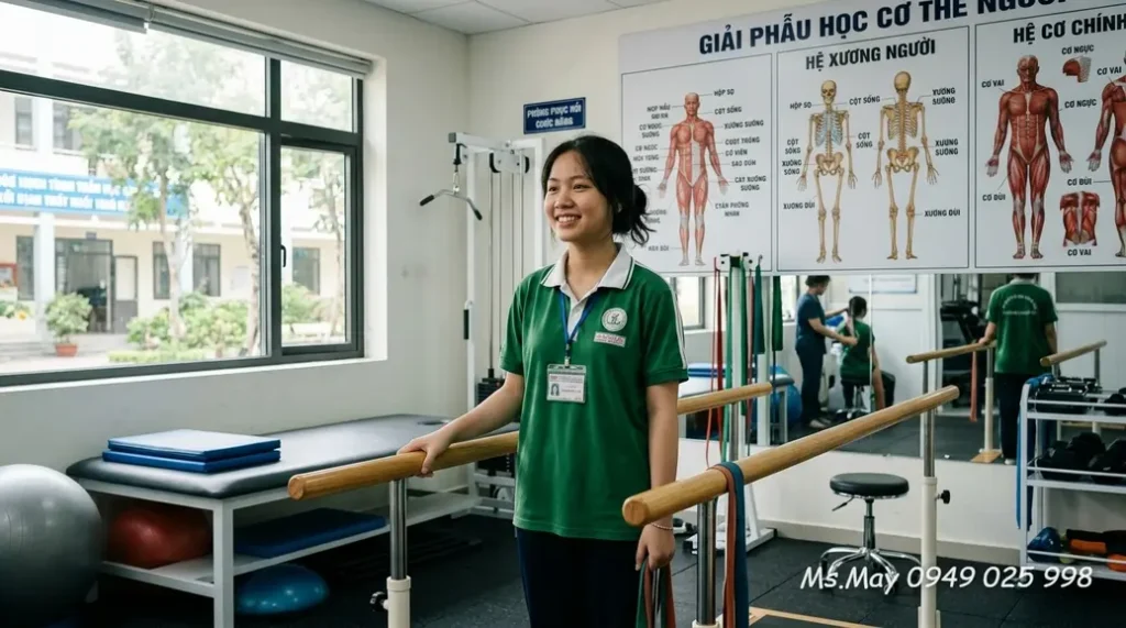 Sinh viên tìm hiểu hướng châm cứu xoa bóp vật lý trị liệu trong Y học cổ truyền