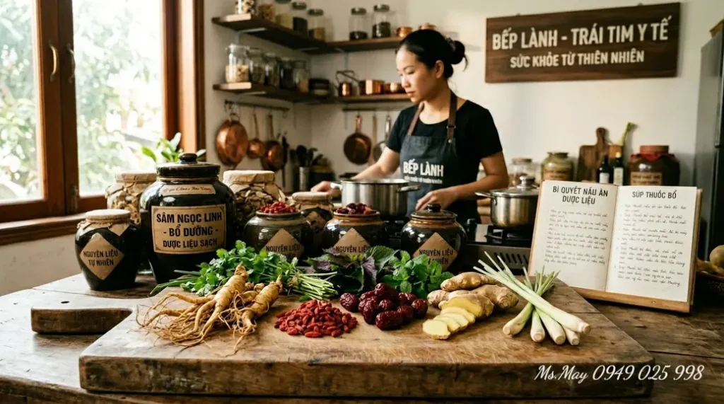 Chuyên gia tư vấn dinh dưỡng trị liệu Đông y thiết kế thực đơn bằng dược liệu
