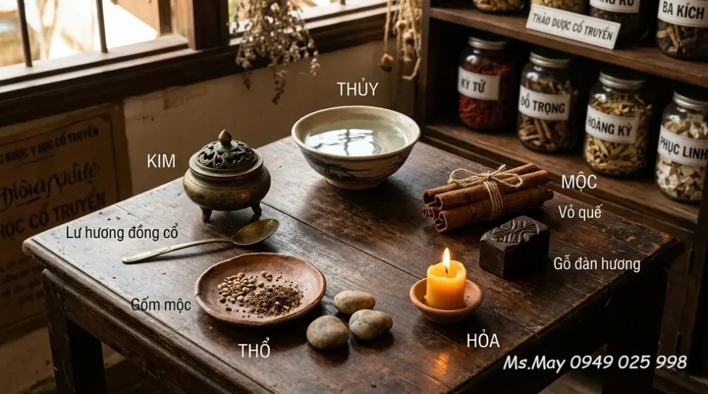 Hình minh họa khái niệm âm dương trong tự nhiên và cơ thể theo Y học cổ truyền