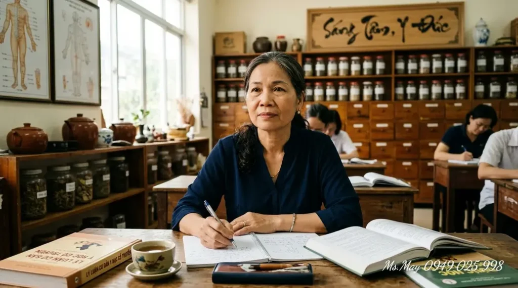 Hình minh họa người học Y học cổ truyền ghi nhớ bài thuốc nhưng cần hiểu chứng hậu thay vì học máy móc
