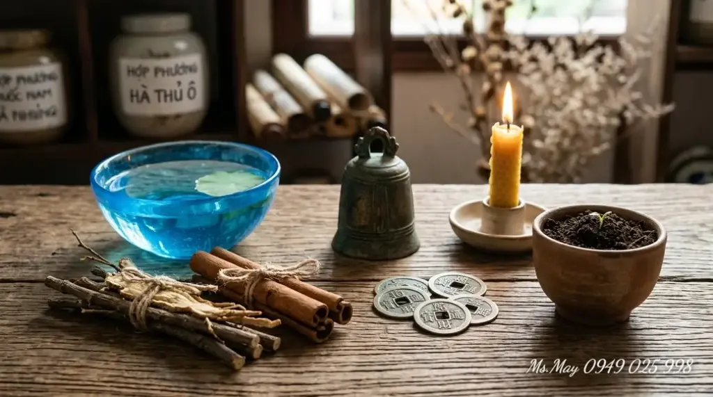 Sơ đồ học thuyết Âm Dương Ngũ Hành trong Y học cổ truyền.