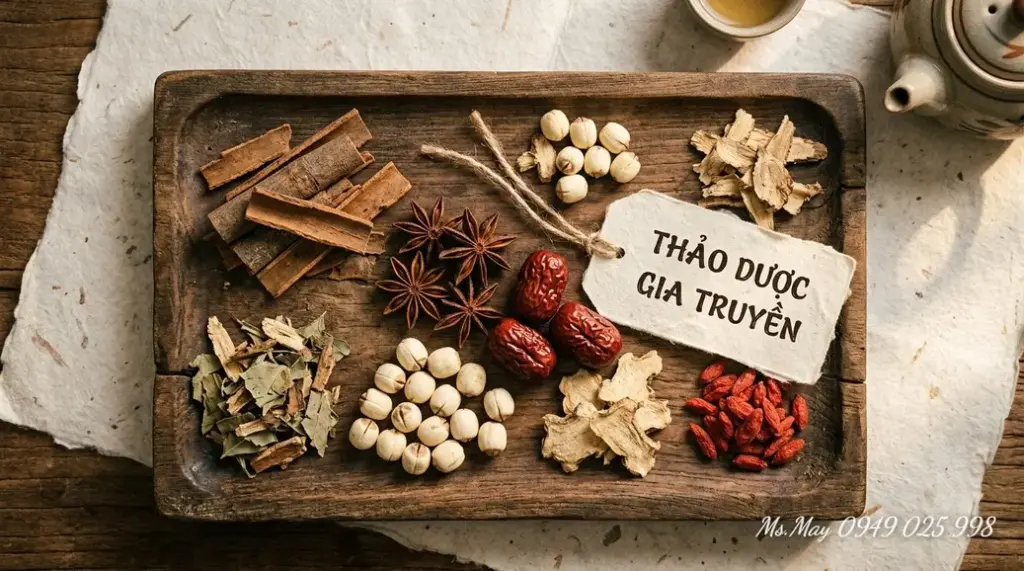 Bốn vị thuốc chính trong Tứ vật thang gồm Thục địa, Đương quy, Bạch thược và Xuyên khung