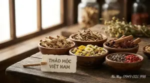Những lát cam thảo khô (Radix Glycyrrhizae) được xếp ngay ngắn, thể hiện vai trò là một vị thuốc quan trọng trong YHCT.