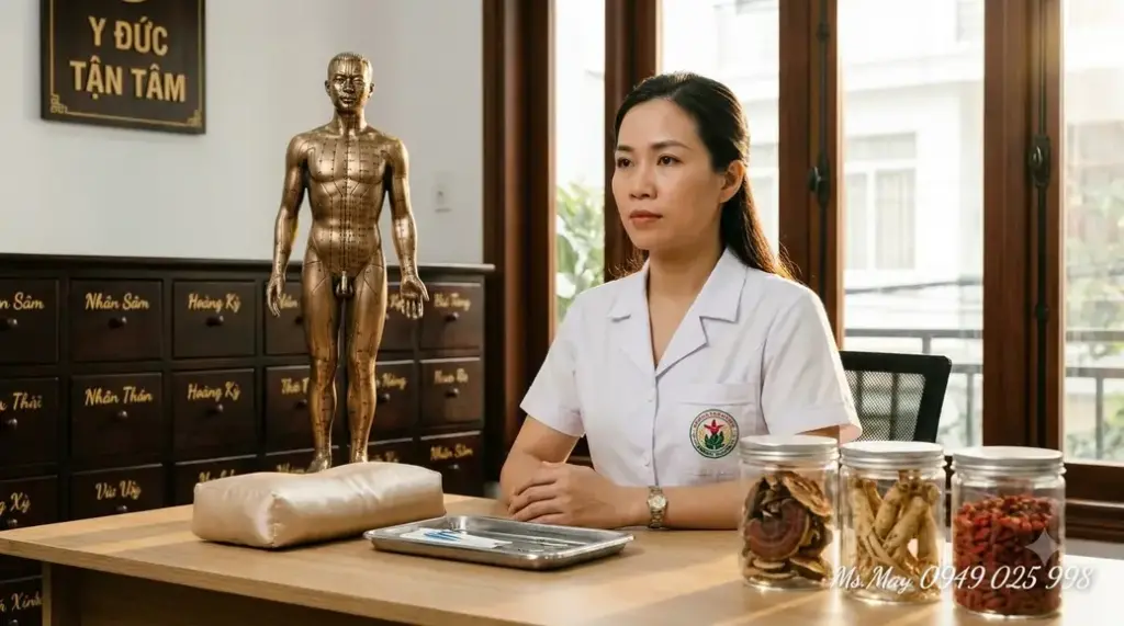 Học viên tự học lý thuyết Y học cổ truyền online qua máy tính