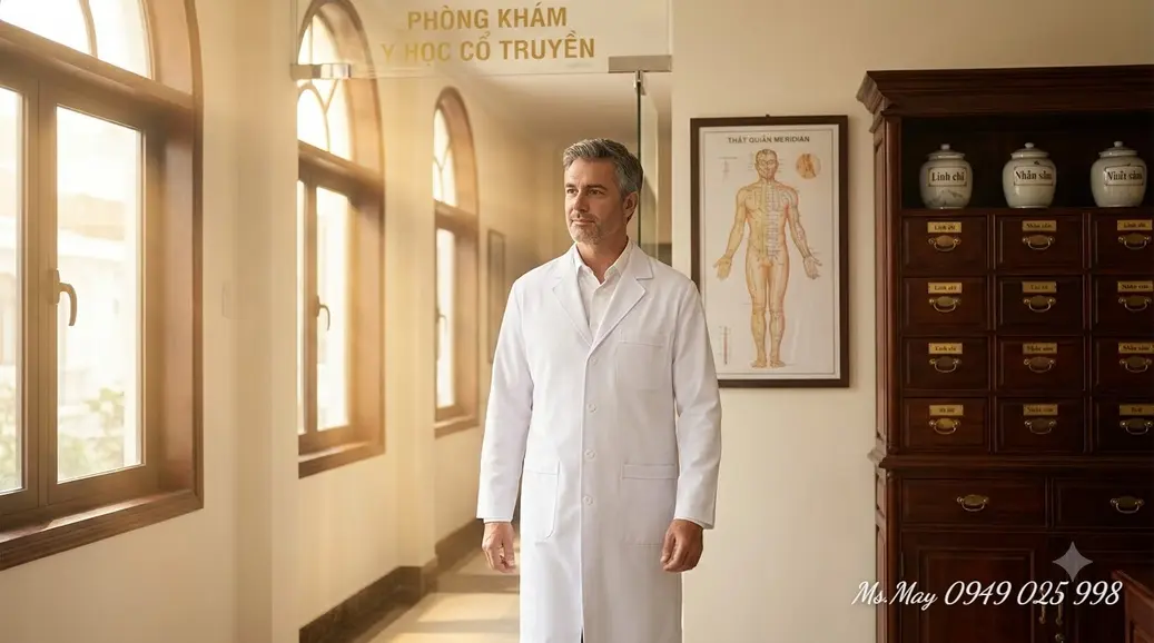 Kỹ thuật viên thực hiện xoa bóp bấm huyệt cho khách hàng tại spa trị liệu