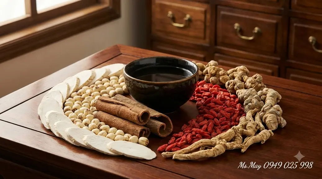Thầy thuốc bắt mạch chẩn bệnh cho bệnh nhân