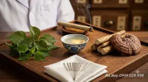 Bác sĩ Y học cổ truyền bắt mạch chẩn đoán nguyên nhân bệnh