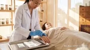 Thực hiện cứu ngải hỗ trợ giảm đau bụng kinh