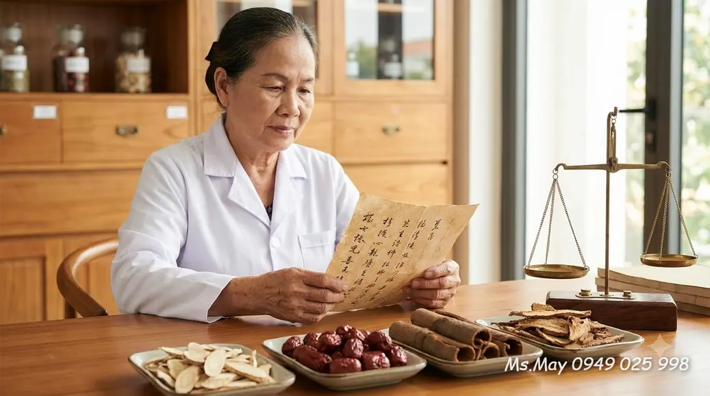 Bảng phân tích dược lý học và cấu trúc bài thuốc phương tễ