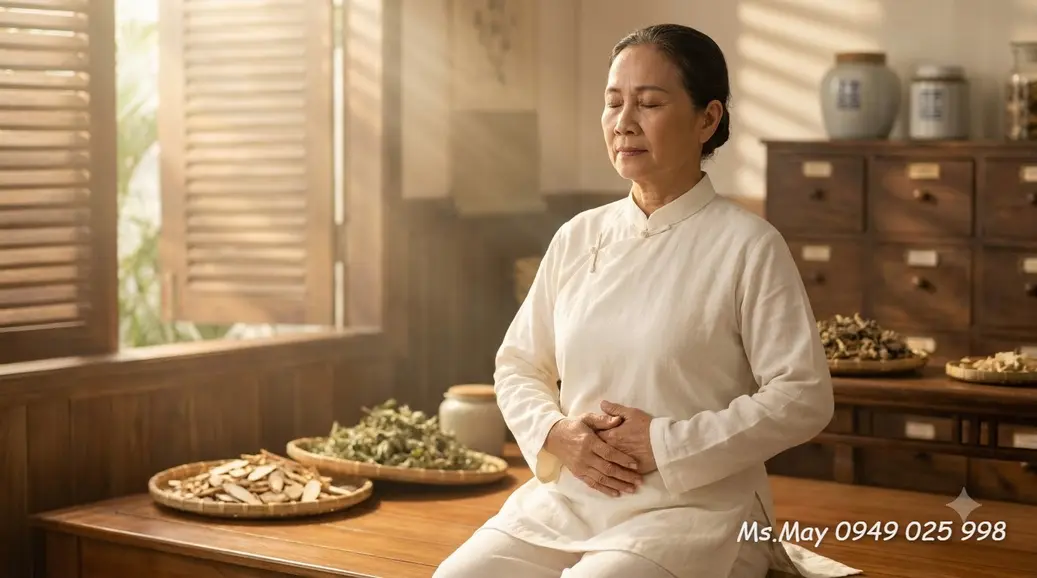 Thầy thuốc thăm khám và tác động trị liệu bằng đôi bàn tay