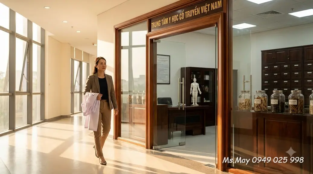 Sinh viên ngành Y học cổ truyền thực hành chuyên môn